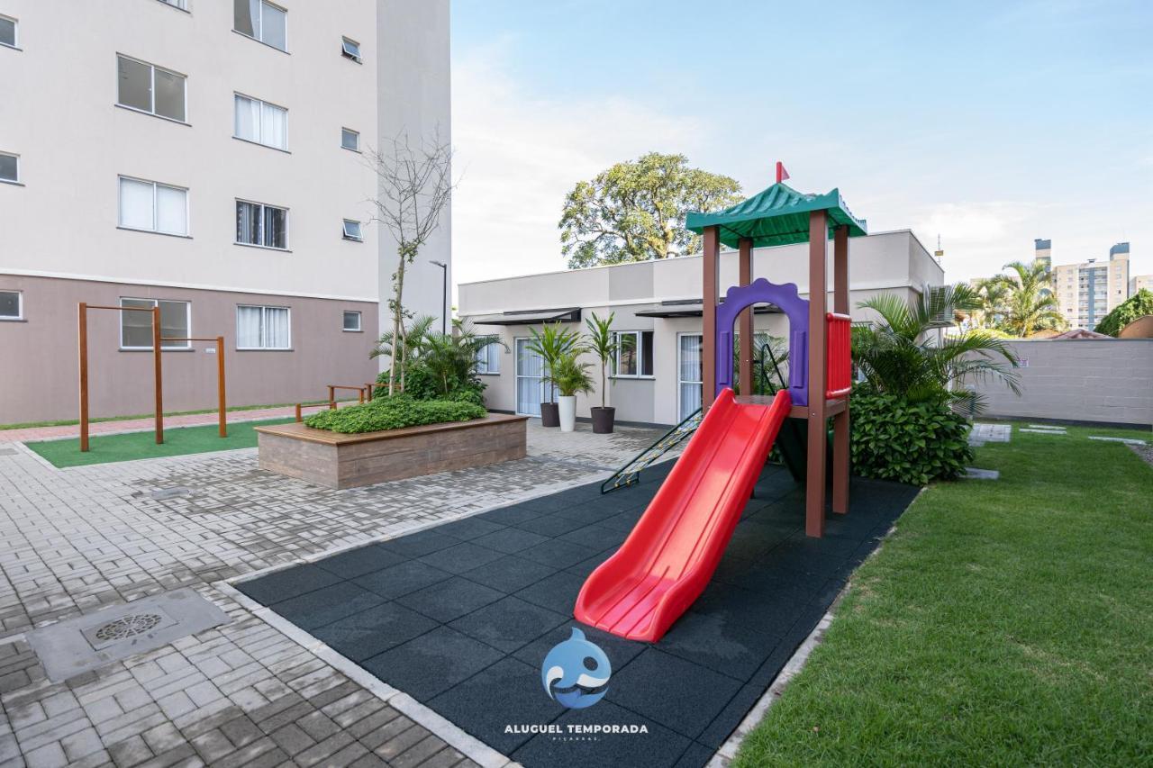 Apartamento 150M Da Praia Com Sacada, Wi-Fi Ar Condicionado, Piscina, Portaria 24H, Playground E Vaga De Garagem Lägenhet Piçarras Exteriör bild