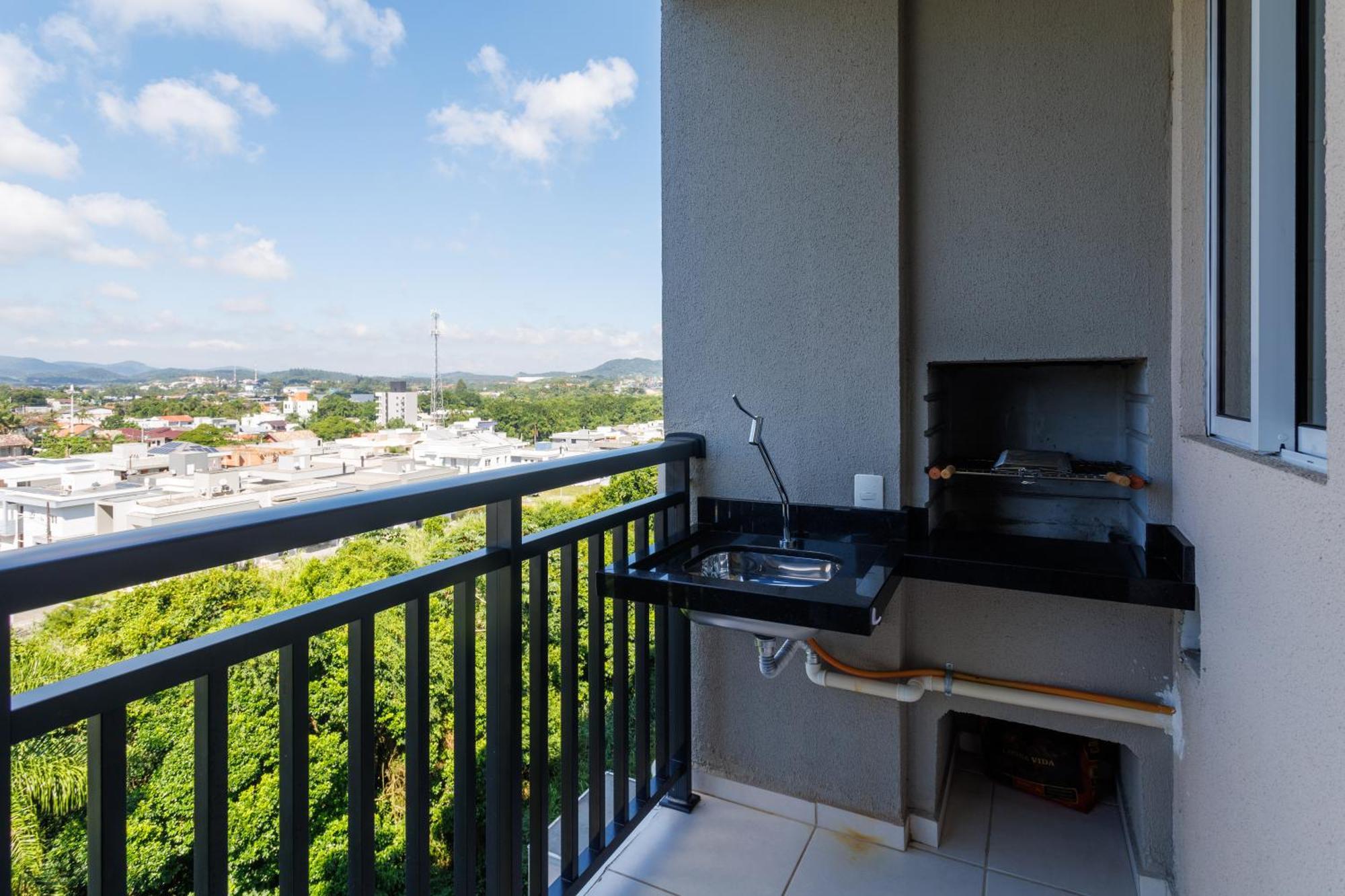 Apartamento 150M Da Praia Com Sacada, Wi-Fi Ar Condicionado, Piscina, Portaria 24H, Playground E Vaga De Garagem Lägenhet Piçarras Rum bild